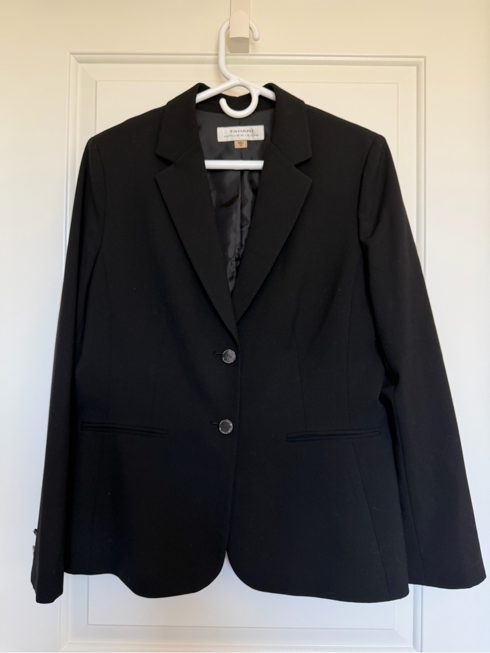 Tahari ASL Black Single-Breasted Tailored Blazer